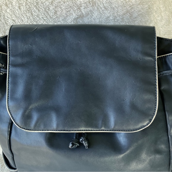 Vera Bradley Faux Leather Black Drawstring Backpack - Picture 12 of 12